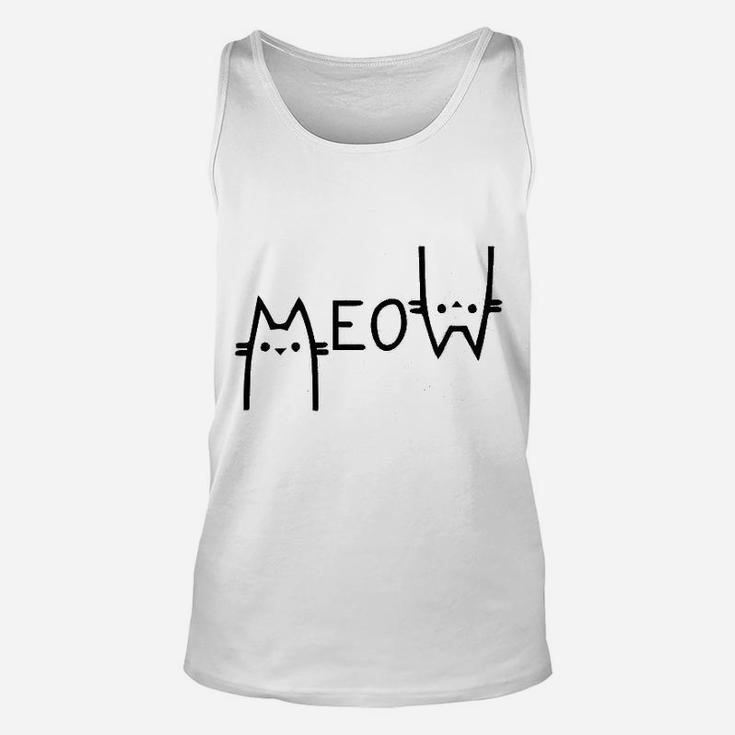 Funny Cat Lover Meow Unisex Tank Top