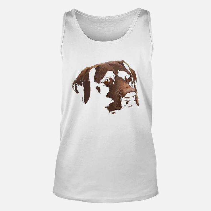 Funny Chocolate Lab Labrador Retriever Dog Head Unisex Tank Top