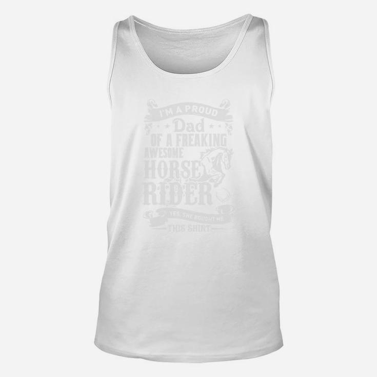 Funny Fathers Day Dad Horse Shirt Horse Rider Shirt Gifts Unisex Tank Top