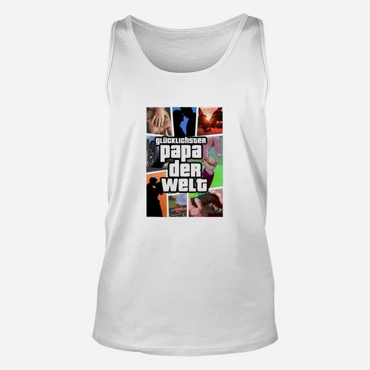 Glücklichster Papa Unisex TankTop mit Fotocollage, Design für Vatertag