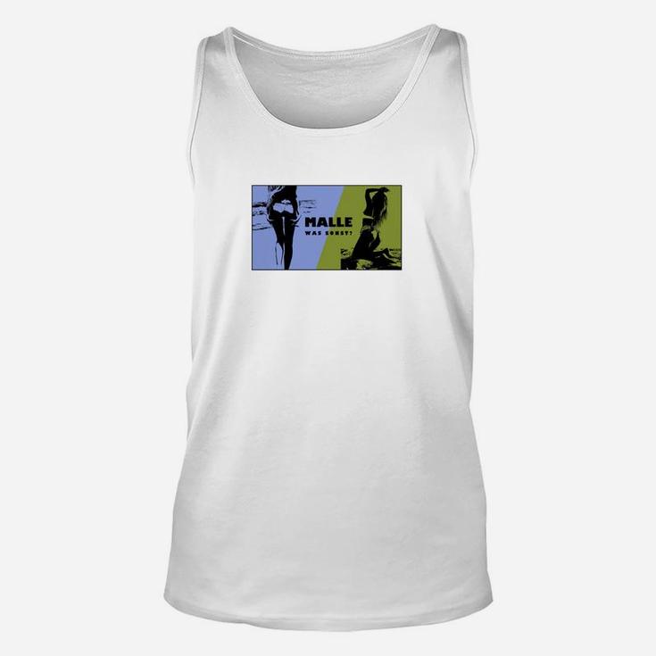 Grafikdesign Unisex TankTop mit modernem Kunst-Aufdruck, Weiß