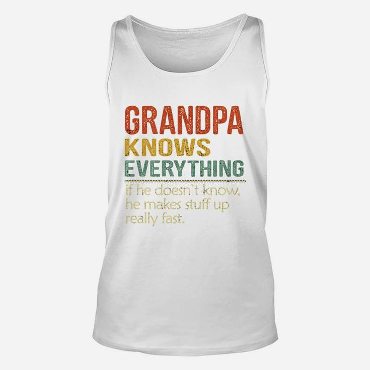 Grandpa Knows Everything Vintage 2020 Unisex Tank Top