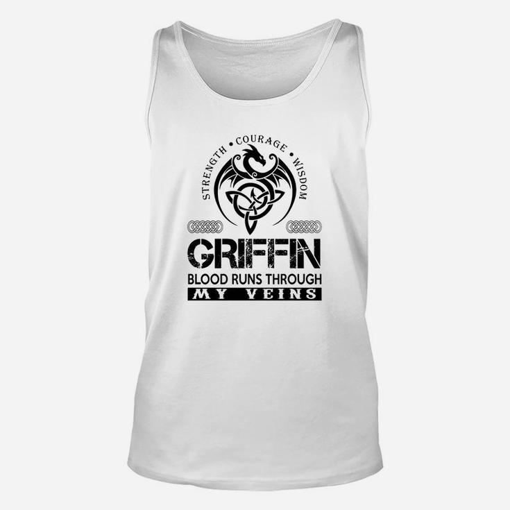 Griffin Shirts - Griffin Blood Runs Through My Veins Name Shirts Unisex Tank Top