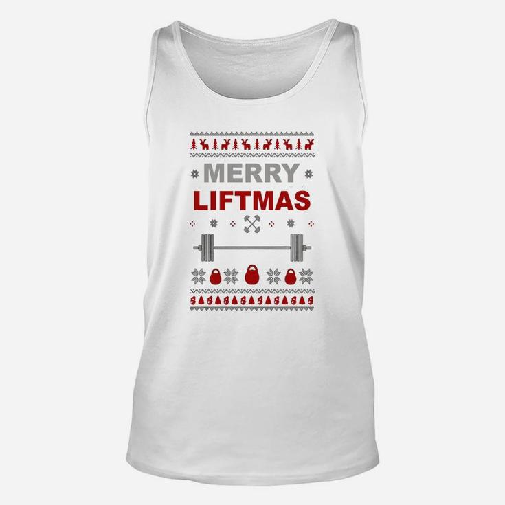 Gym Merry Liftmas Christmas Ugly Sweater Unisex Tank Top