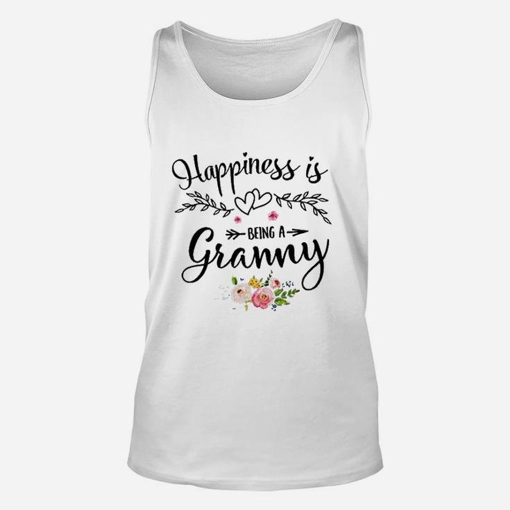 Happiness Is Being A Granny Flower Grandma Unisex Tank Top