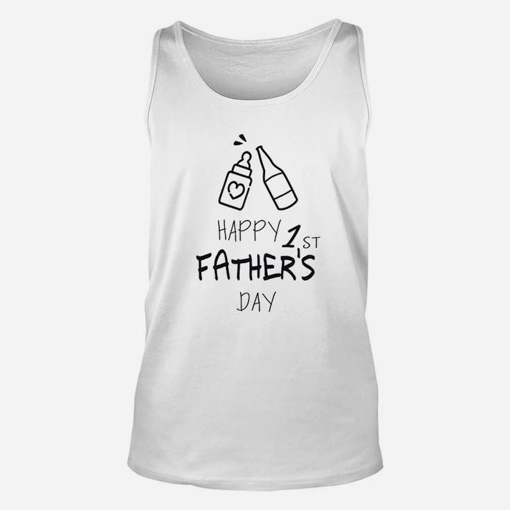 Happy 1st Father s Day Gift For Dad And Grandpa Unisex Tank Top