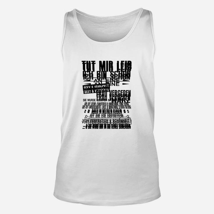 Herren Typografie Unisex TankTop Stadtsilhouette, Schwarz-Weiß Design