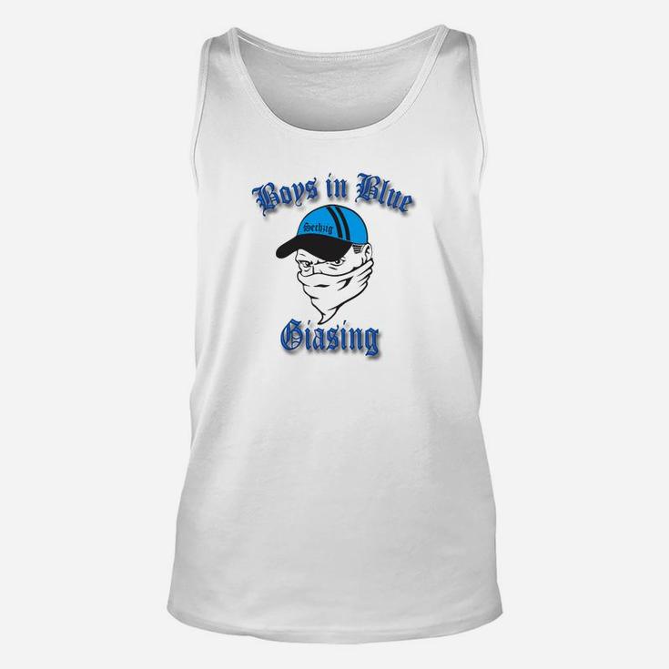 Herren Unisex TankTop mit Boys in Blue Chasing Aufdruck, Polizei Motiv