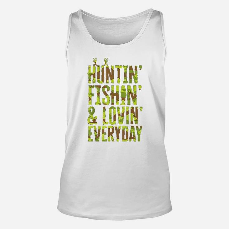 Hunting Fishing Loving Every Day For Dad, Fathers Day Camo Unisex Tank Top