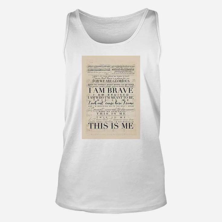 I Am Brave, This Is Me Unisex Tank Top
