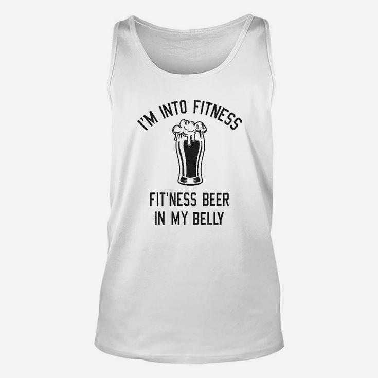 I Am Into Fitness Fittingthis Beer In My Belly Unisex Tank Top