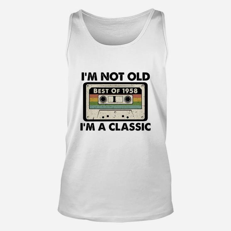 I Am Not Old I Am A Classic Best Of 1958 Vintage Cassette Happy Birthday Gift  Unisex Tank Top