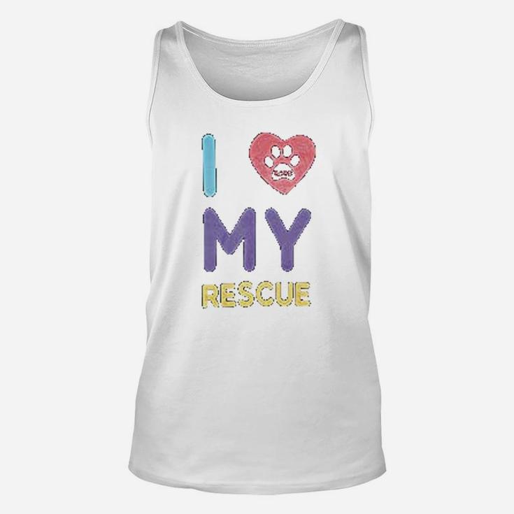 I Love My Rescue Dogs And Cats Unisex Tank Top