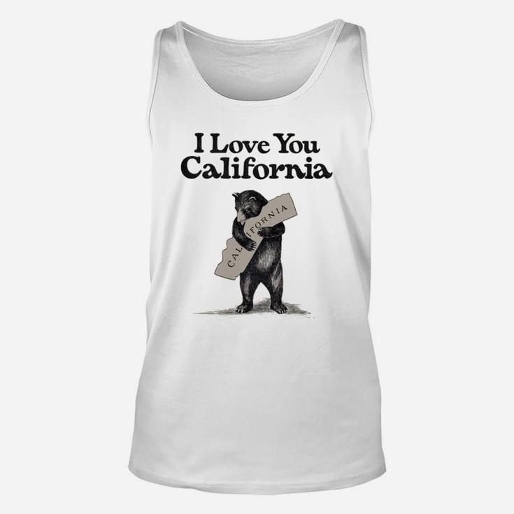 I Love You California Bear State Hug Unisex Tank Top