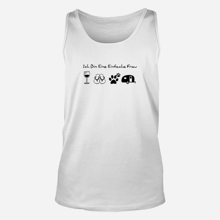 Ich bin eine Einfache Frau Unisex TankTop, Lustiges Hobby-Symbol Tee