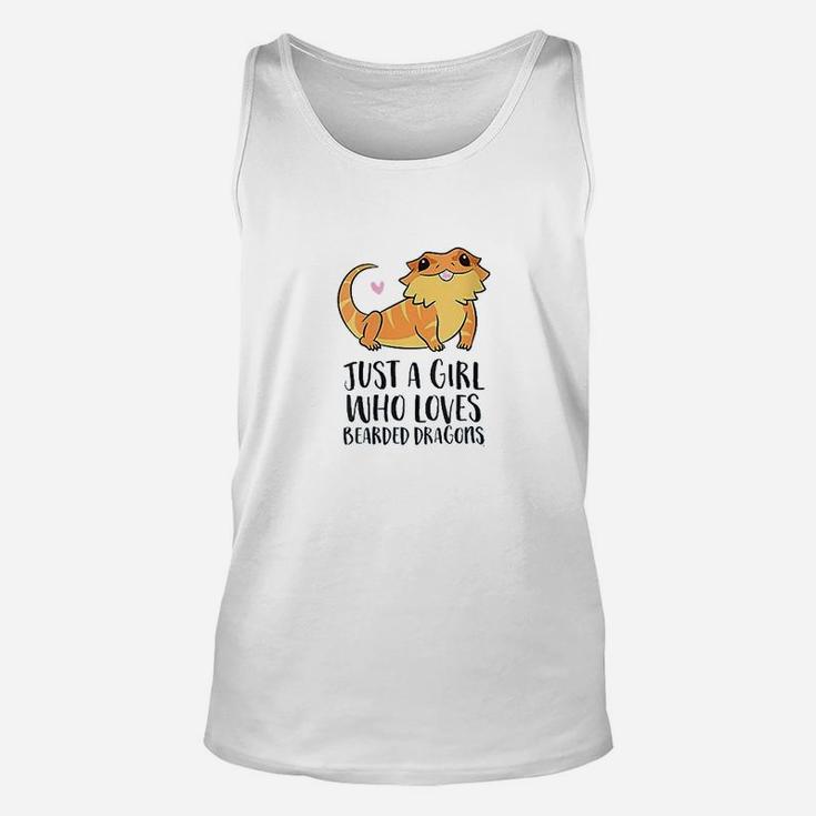 Just A Girl Who Loves Bearded Dragons Lizard Reptile Unisex Tank Top