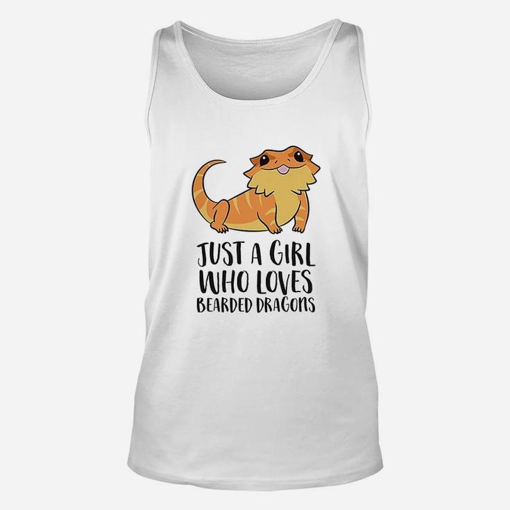 Just A Girl Who Loves Bearded Dragons Lizard Unisex Tank Top