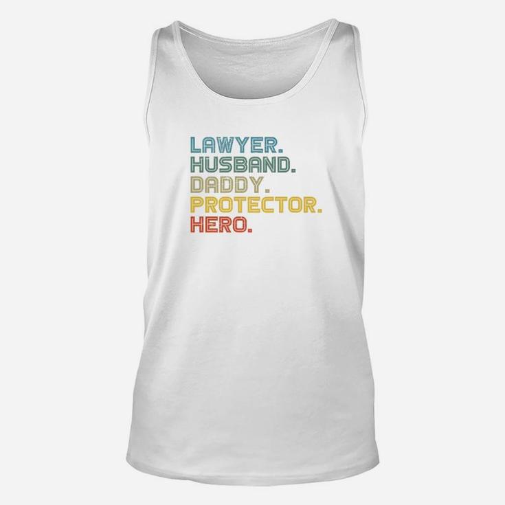 Lawyer Husband Daddy Protector Hero Fathers Day Gift Premium Unisex Tank Top