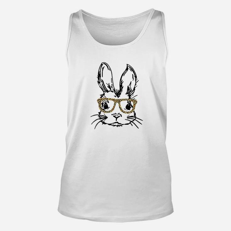 Leopard Bunny Easter Day Glasses Eggs Easter Unisex Tank Top