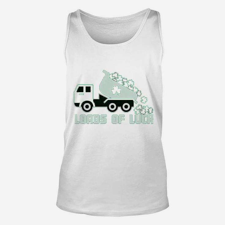 Loads Of Luck St Patricks Day Tractor Clover Unisex Tank Top