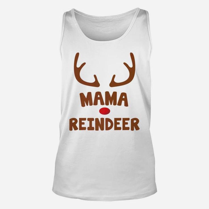 Mama Christmas Reindeer Face Family Costume Unisex Tank Top