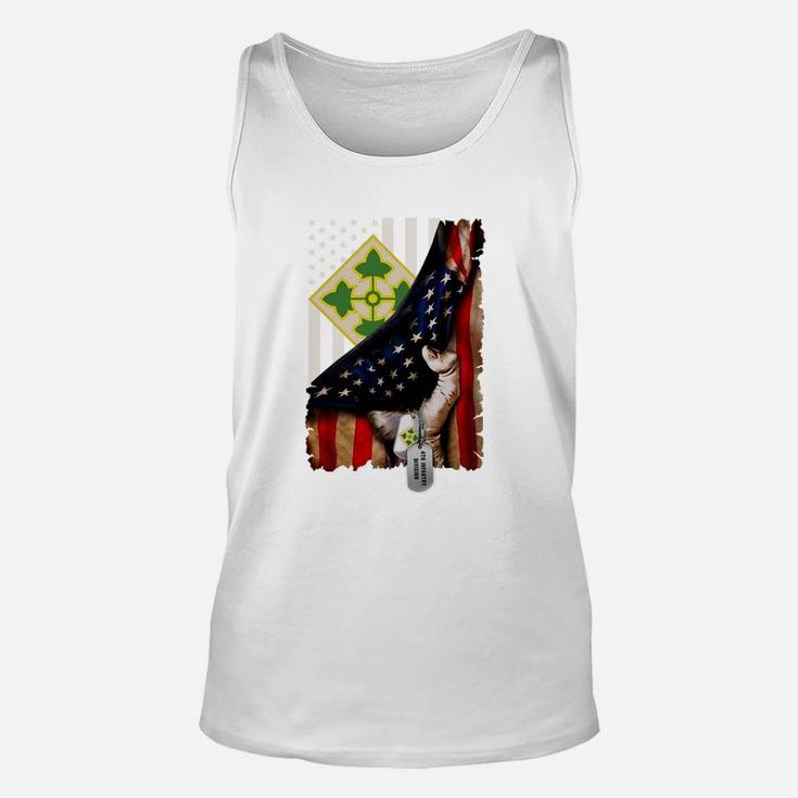 Meet My 4th Infantry Division Dad Jobs Gifts Unisex Tank Top