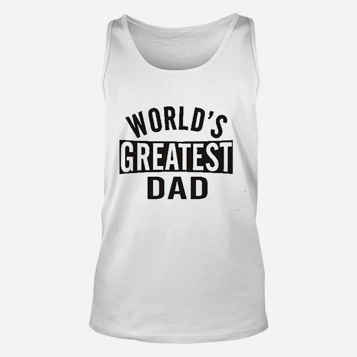 Men Worlds Greatest Dad Fathers Day Unisex Tank Top