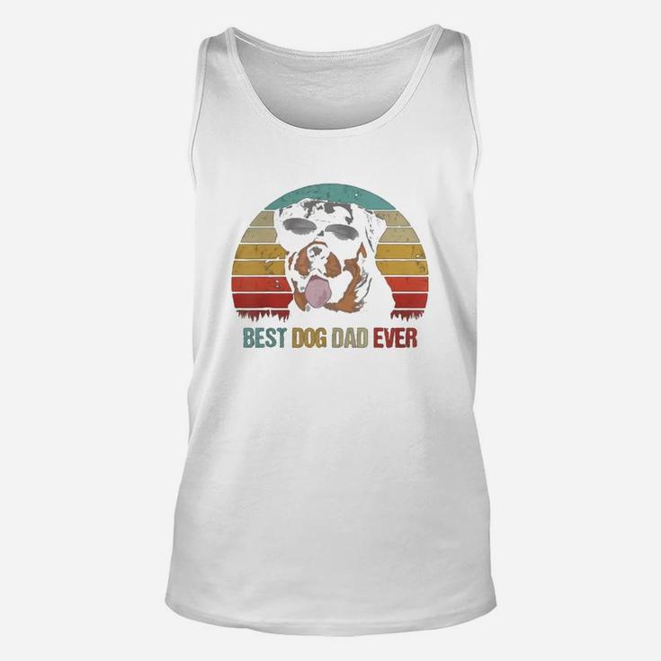 Mens Best Dog Dad Ever Rottweiler Fathers Day Gifts For Dad Unisex Tank Top
