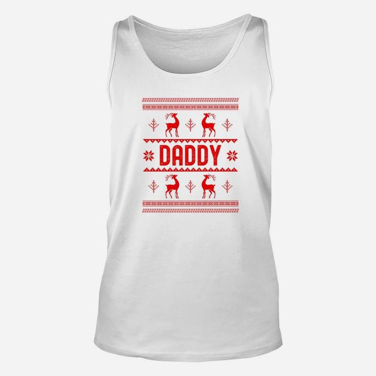 Mens Cute Daddy Shirt Family Ugly Christmas Unisex Tank Top