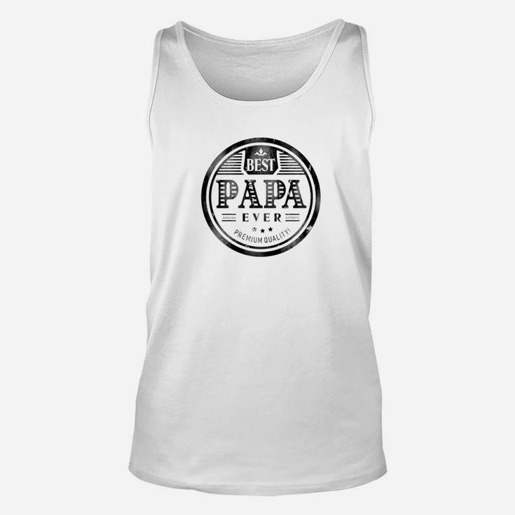 Mens Family Fathers Day Best Papa Ever Grandfather Dad M Unisex Tank Top
