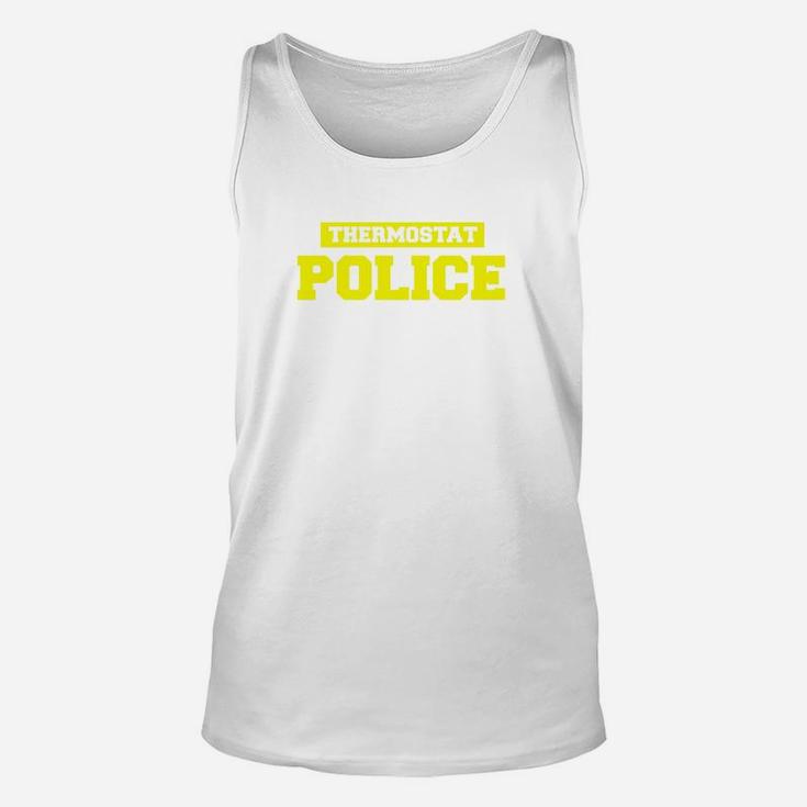 Mens Funny Fathers Day Thermostat Police Dad Unisex Tank Top