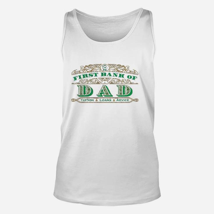 Mens Funny First Bank Of Dad Unisex Tank Top