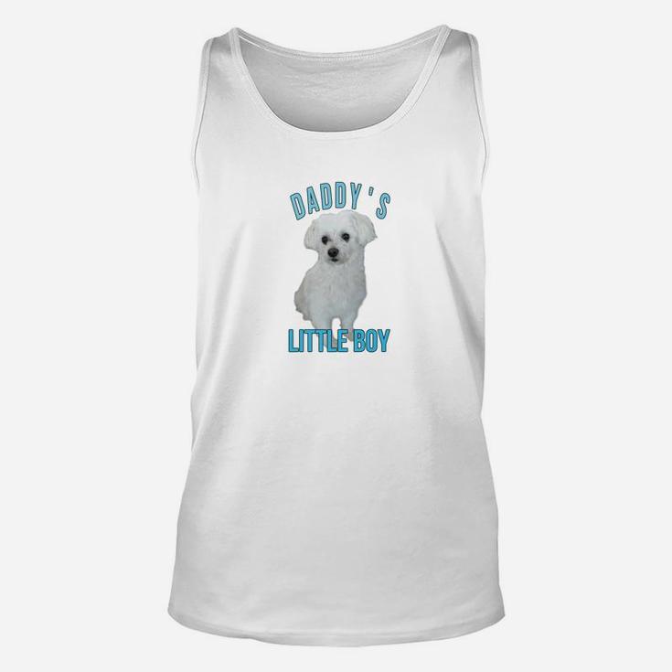Mens Maltese Dogs Dads Love Dog Picture Fathers Day Unisex Tank Top