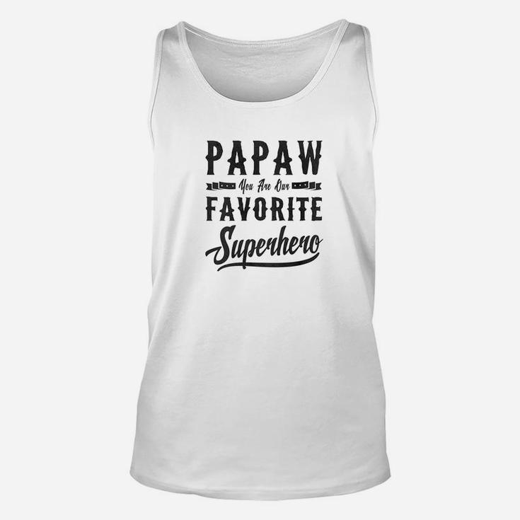Mens Papaw Superhero Fathers Day Gifts Dad Grandpa Men Unisex Tank Top
