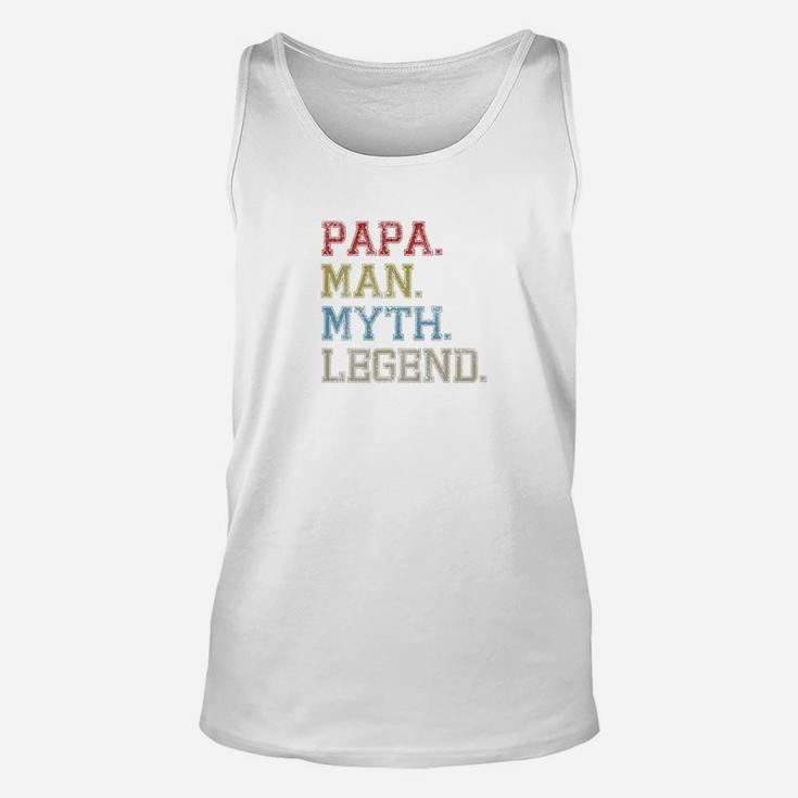 Mens Vintage Papa Man Myth Legend Gift For Father Dad Daddy Premium Unisex Tank Top