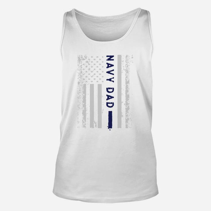 Military United States Proud Navy Dad Flag s Unisex Tank Top