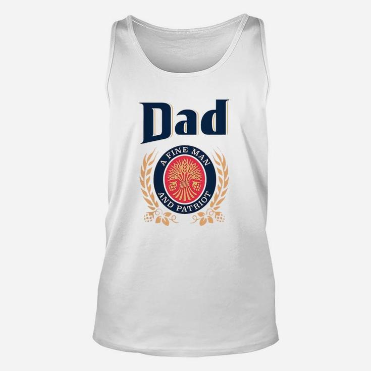 Miller Lite Dad A Fine Man And Patriot Father s Day Shirt Unisex Tank Top