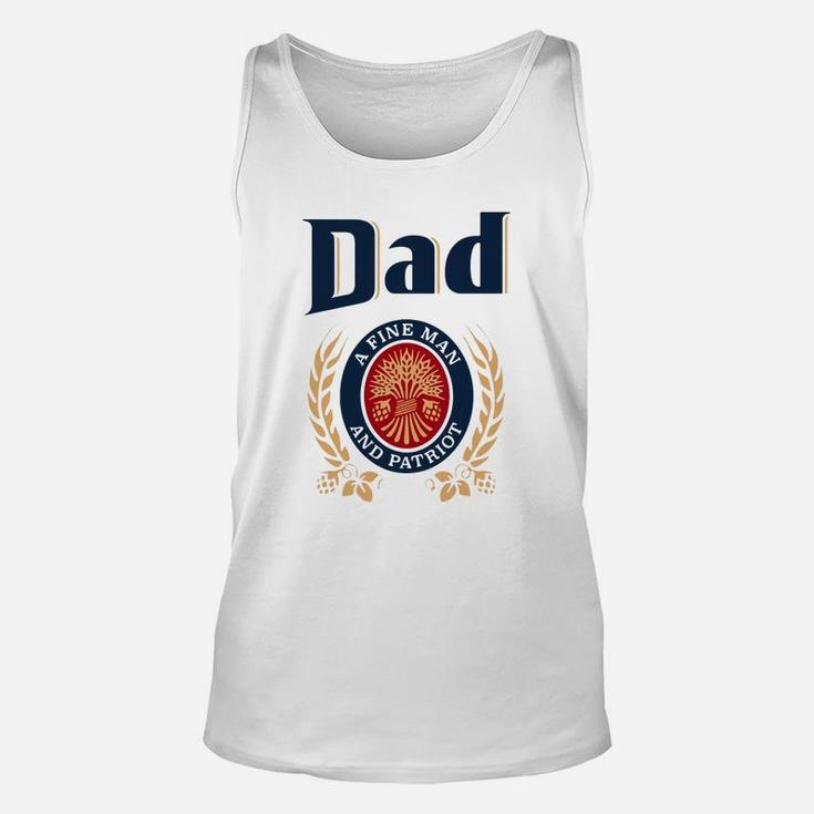 Miller Lite Dad A Fine Man And Patriot Father s Day Shirtsc Unisex Tank Top