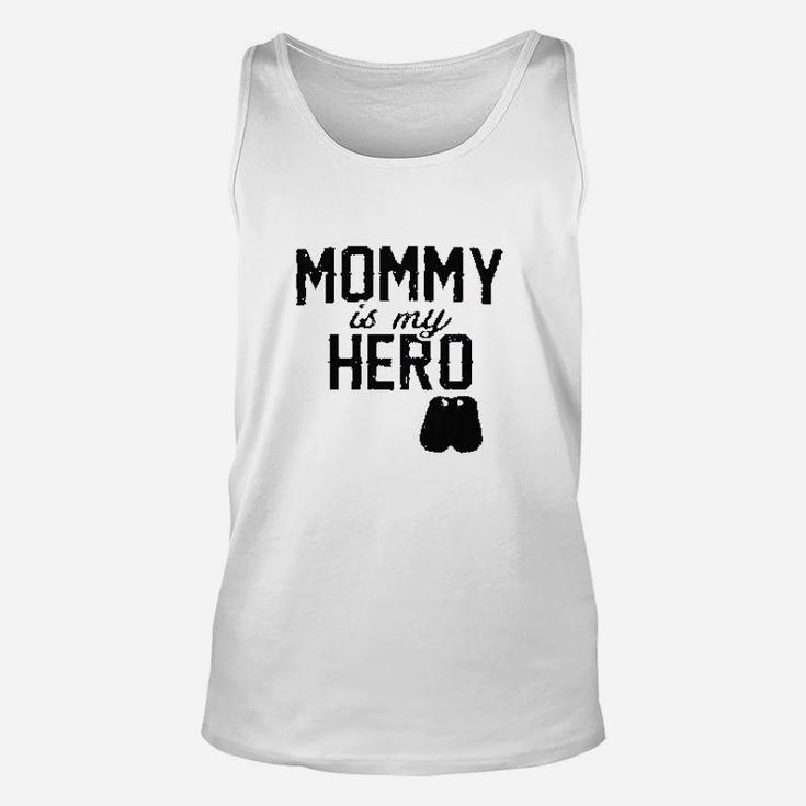 Mommy Is My Hero Military Dog Tags Unisex Tank Top