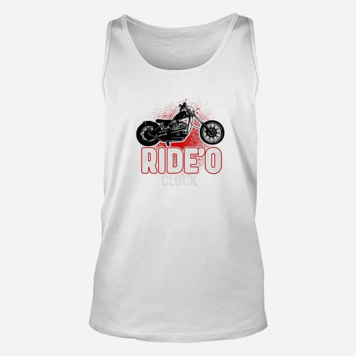 Motorcycle Shirt Biker Rideo Clock Ride Bike Dad Papa Unisex Tank Top