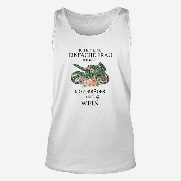 Motorrad & Wein Frauen Unisex TankTop Einfache Frau Motiv