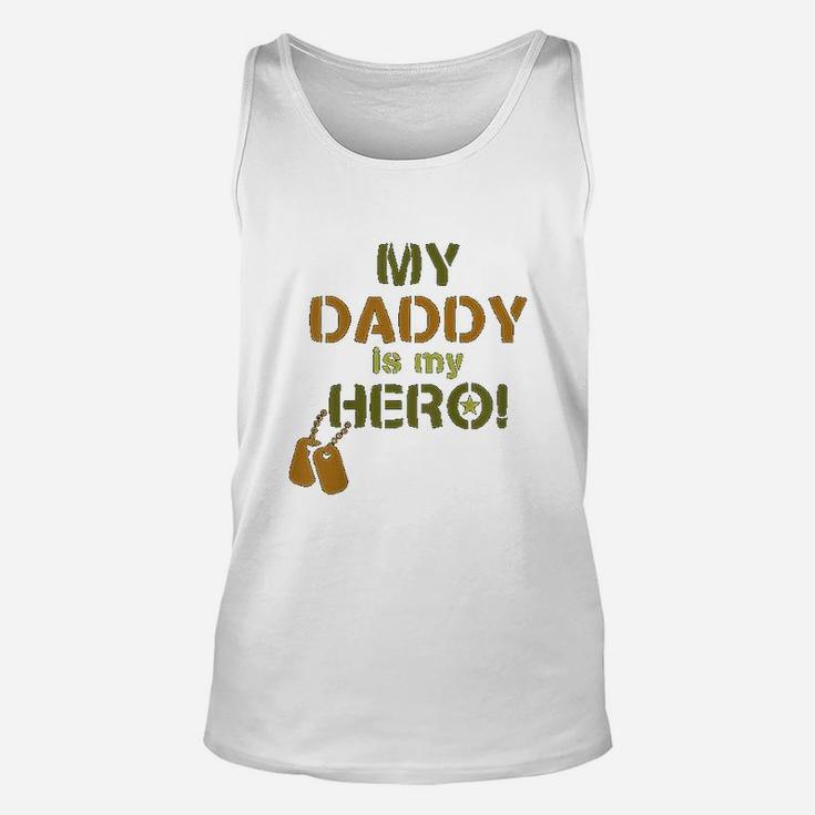 My Daddy Is My Hero Military Soldier Dog Tags Unisex Tank Top
