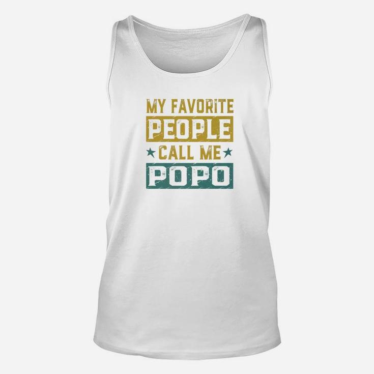 My Favorite People Call Me Popo Fathers Day Men Gift Premium Unisex Tank Top