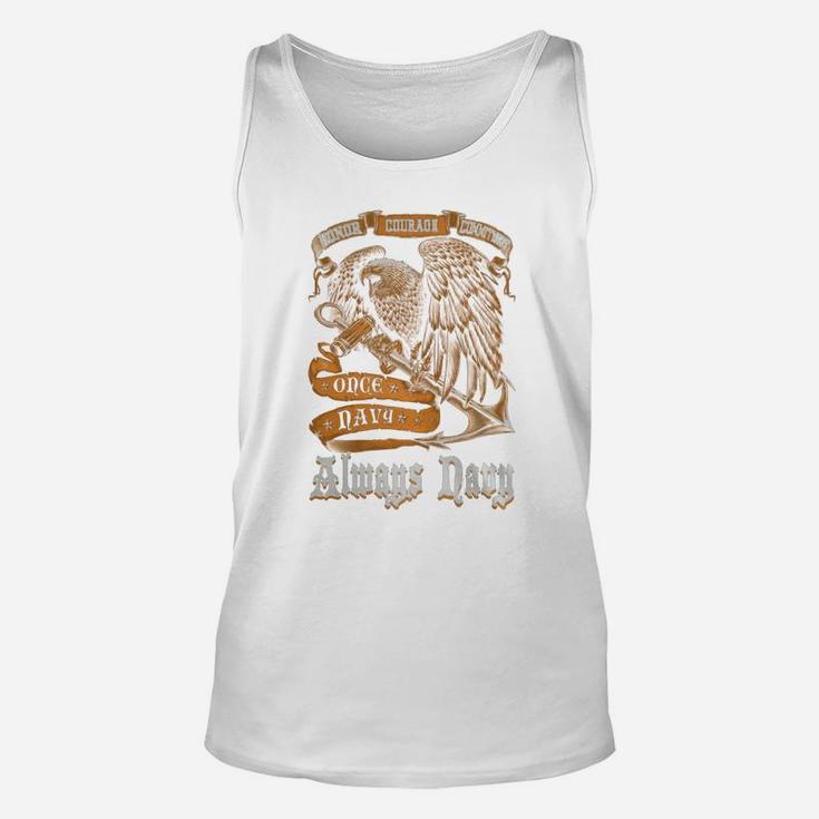 Once Navy Always Navy Military Unisex Tank Top