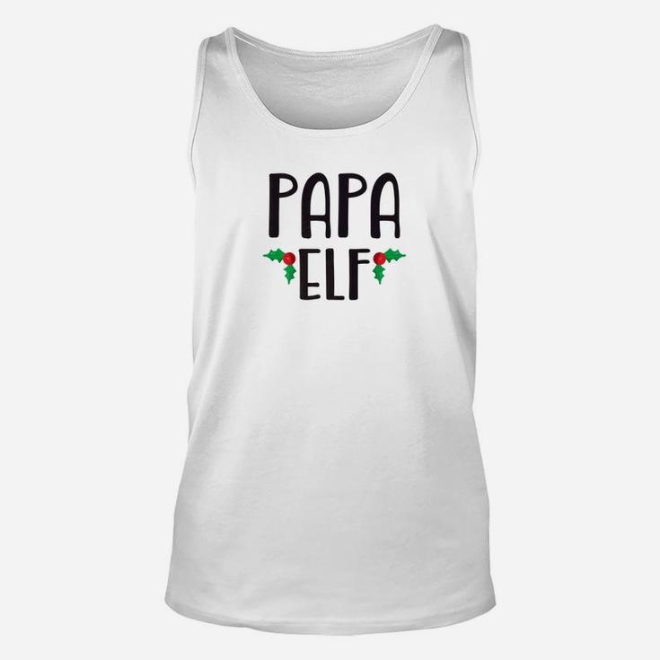 Papa Elf Shirt Cute Funny Family Christmas Elf Unisex Tank Top