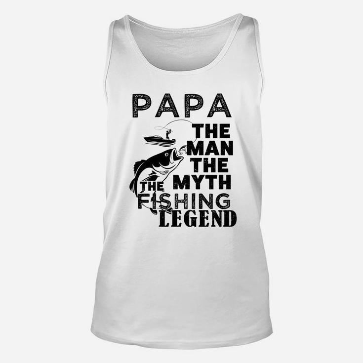 Papa Legend Fishing Cute Fathers Day Gift Unisex Tank Top