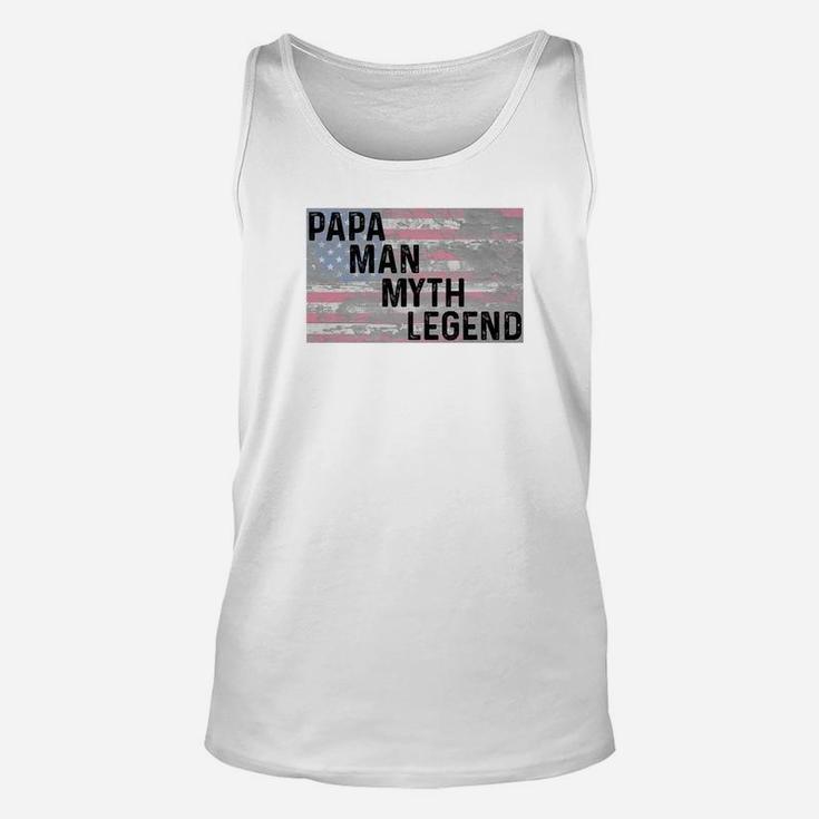Papa The Man The Myth Legend Fathers Day Unisex Tank Top