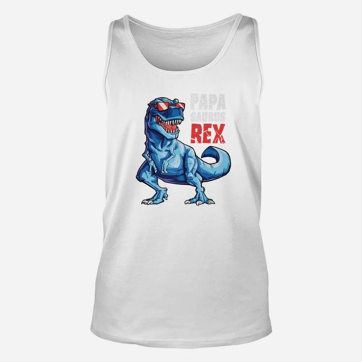 Papasaurus T Rex Papa Saurus Dinosaur Men Dad Daddy Unisex Tank Top