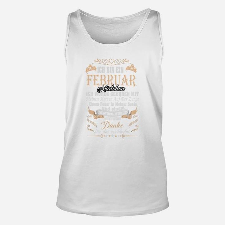 Personalisiertes Februar Geburtsmonat Unisex TankTop, Vintage Geburtstagsspruch