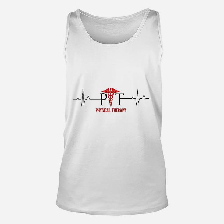 Physical Therapy Heartbeat Gift For Physical Therapist Unisex Tank Top